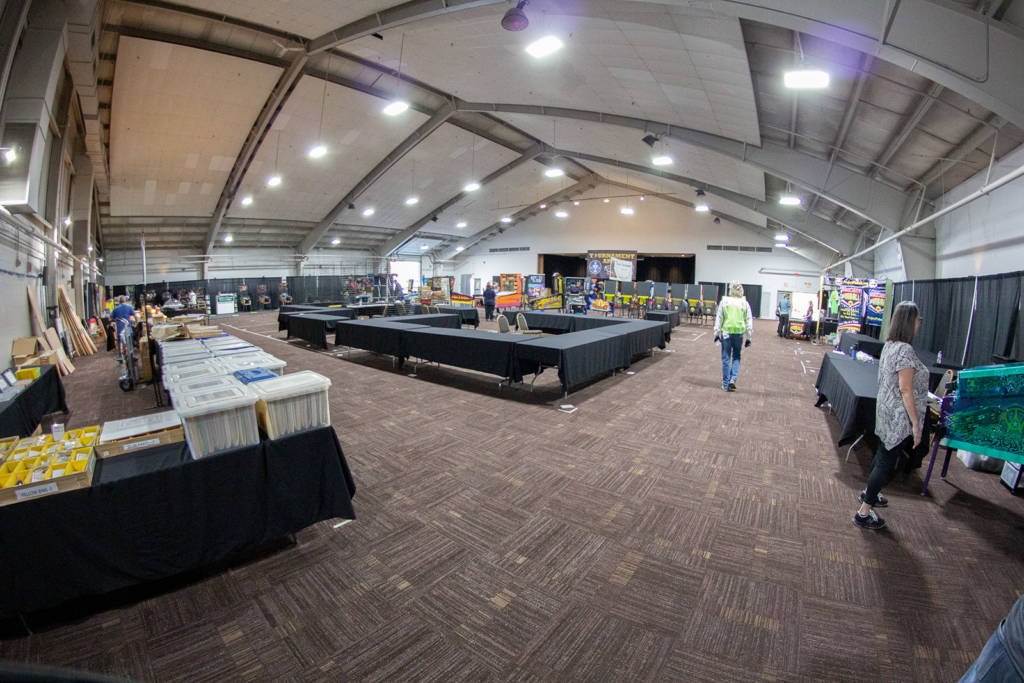 The Vendor Hall during set-up on Thursday