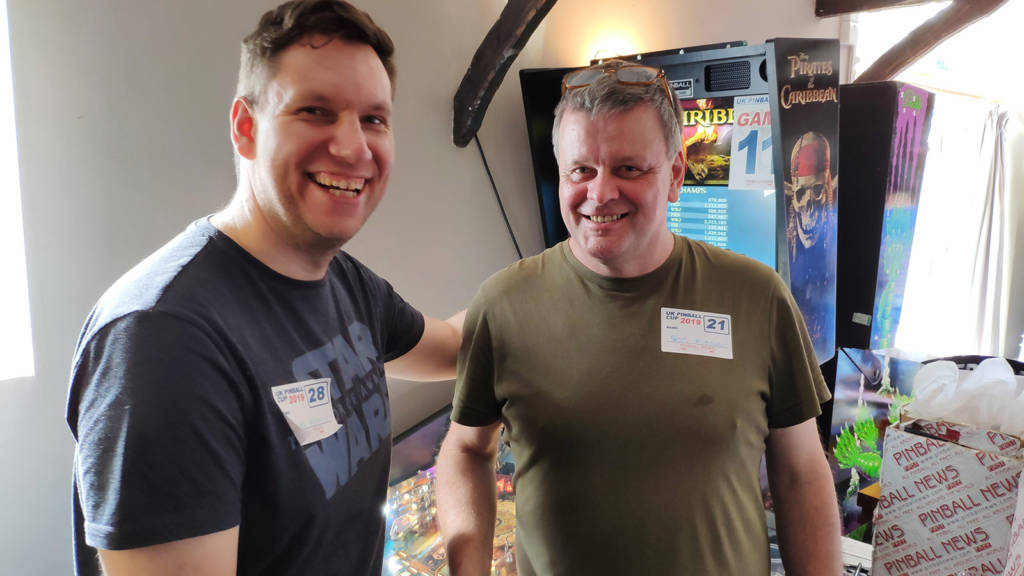 The two UK Pinball Cup finalists, James Adams and Bob Marlow