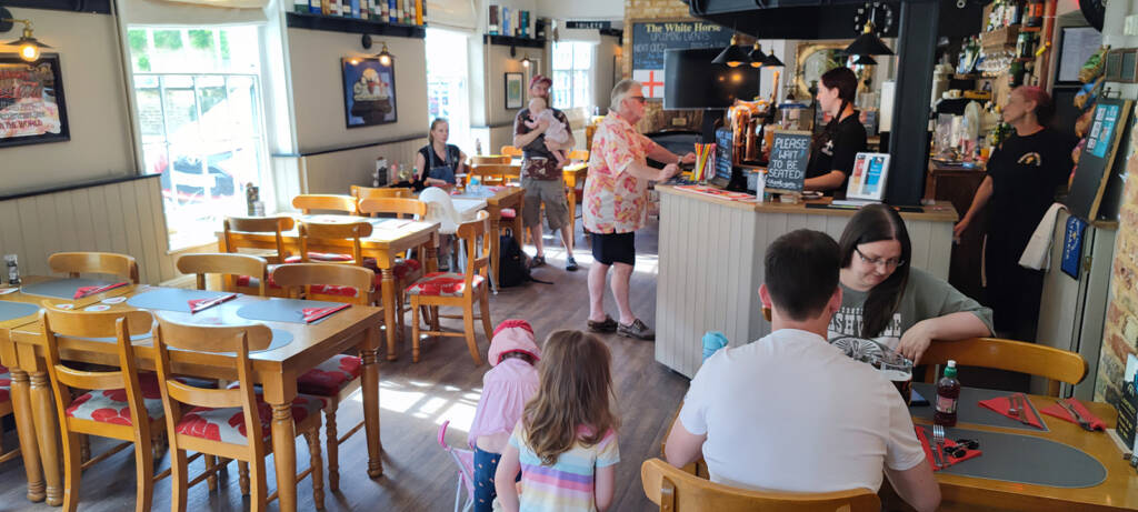 The dining area