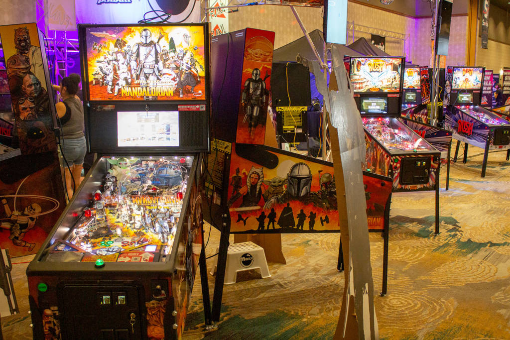 Marco Specialties are representing Stern Pinball which a big display of their latest titles