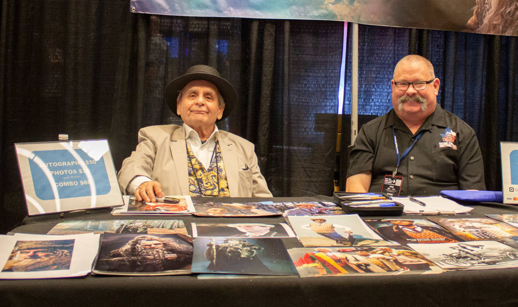 The show's special guest, Sylvester McCoy had a booth to meet visitors, sign memorabilia and have photos taken