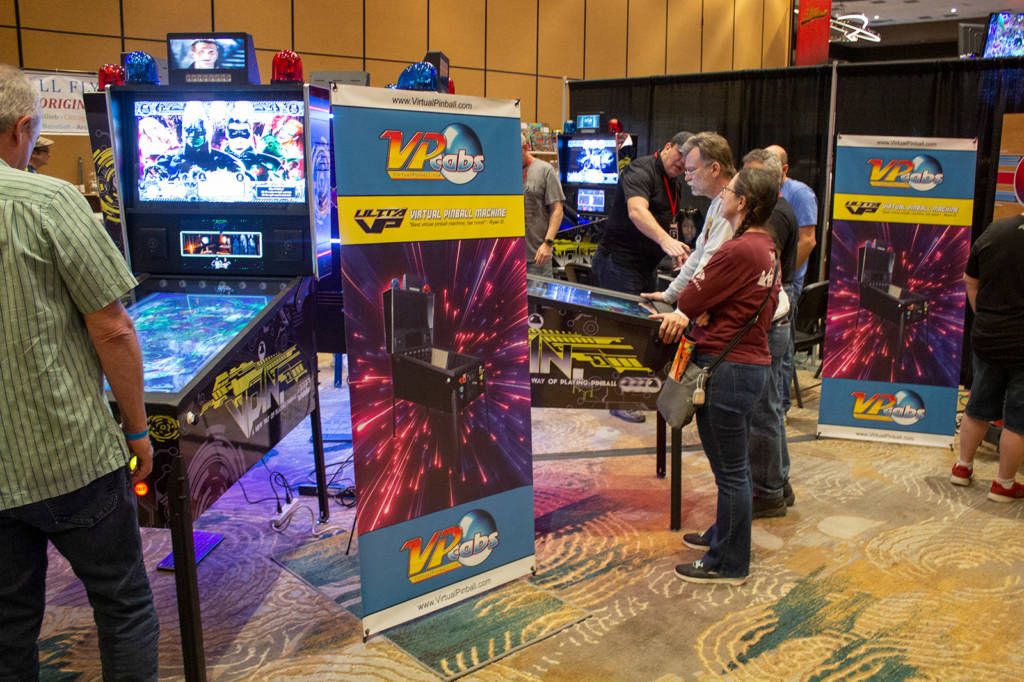 VPcabs had their familiar large display of digital pinball machines