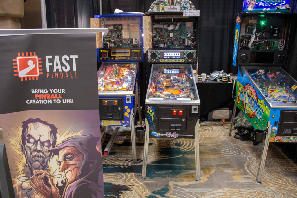 FAST Pinball had three machines on their stand to demonstrate their pinball controllers and drivers