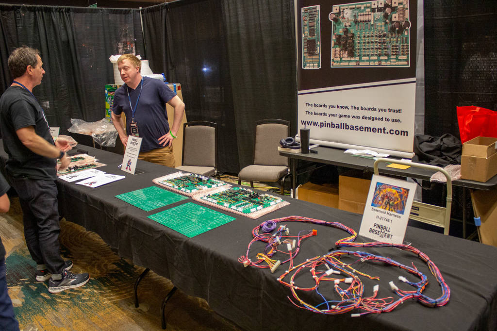 Pinball Basement had a stand to promote their replacement pinball CPU and driver boards