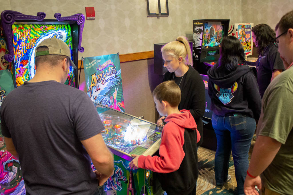 The Houston Arcade Expo had several games set up to promote their show