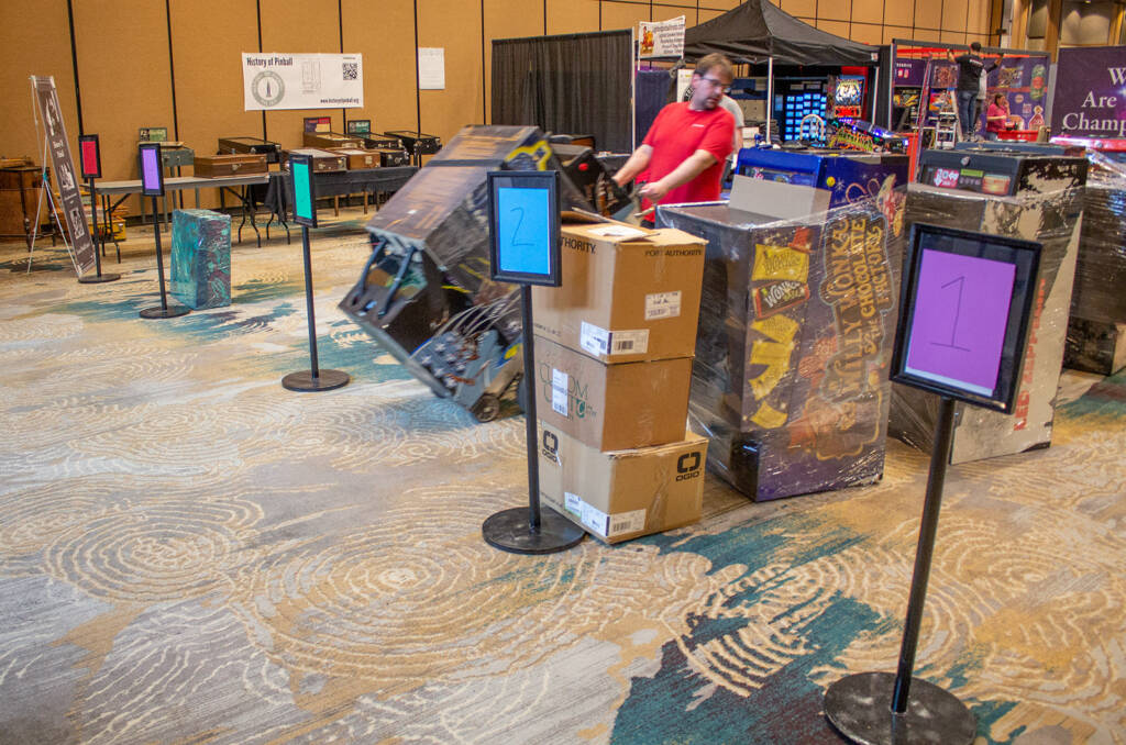 Games go into a staging area before moving into the main hall