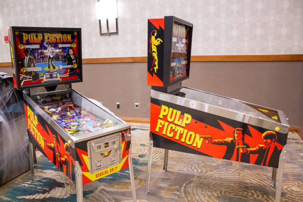 Two of the four Pulp Fiction games at the show