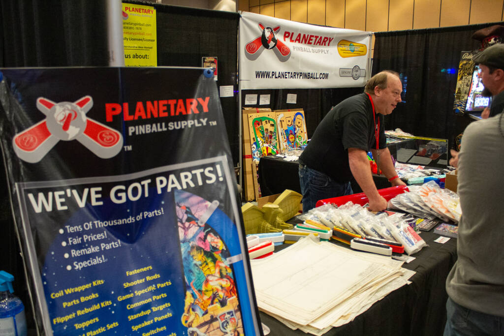 Planetary Pinball Supply's stand