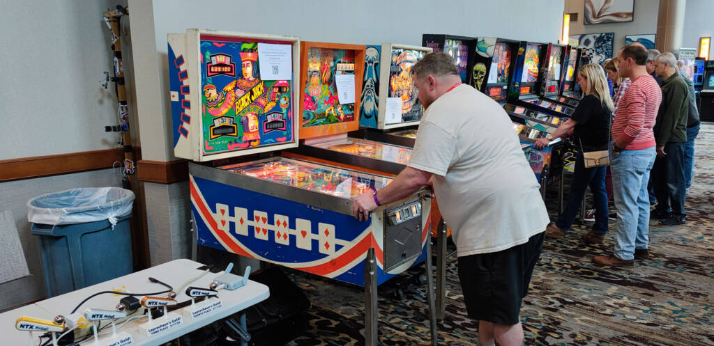 NTX Pinball were also streaming their tournament just outside the seminars room