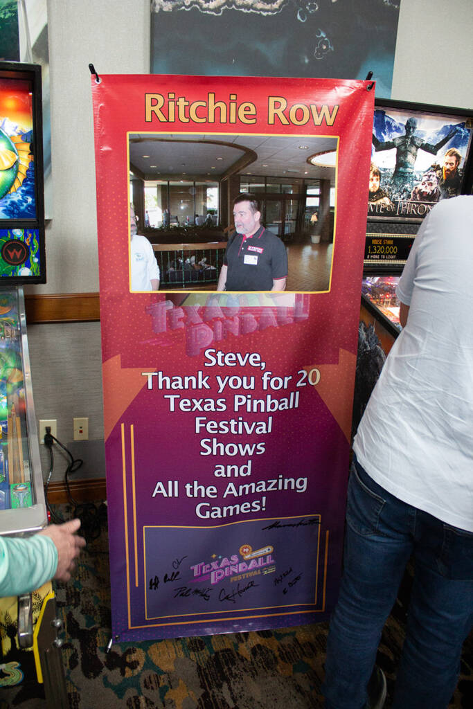Steve Ritchie was one of the earliest supporters of the Texas Pinball Festival