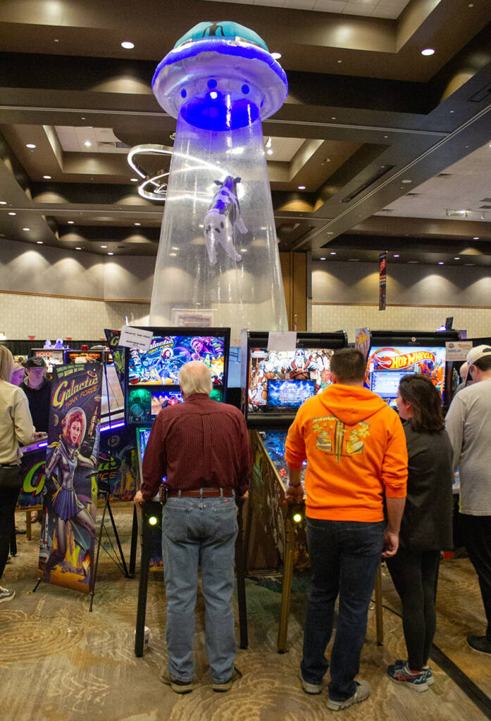 American Pinball also went for height to draw attention to their games