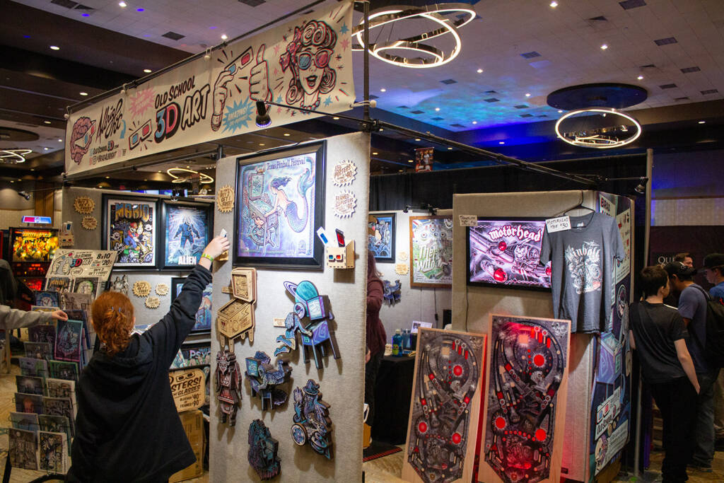 Brad Albright's stand had assorted art as well as a display of the Motörhead artwork he did