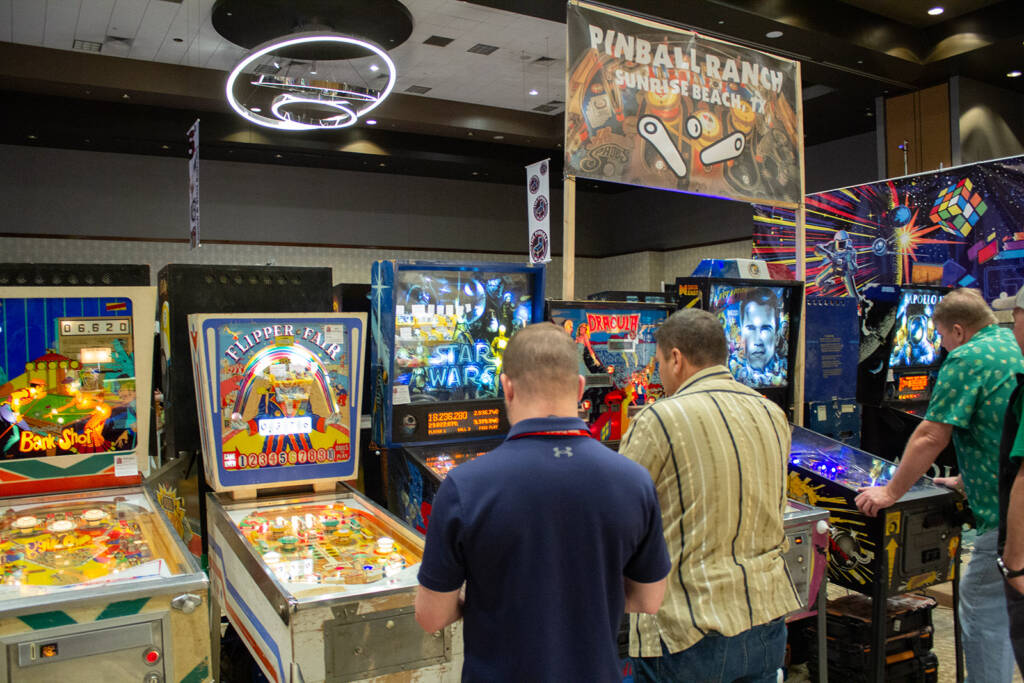 Pinball Ranch from Sunrise Beach in Texas had brought a bunch of games to the show