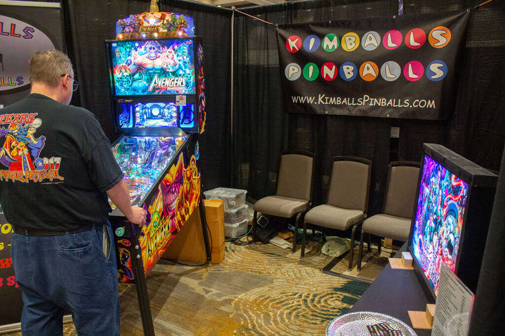 Kimballs Pinballs were showing off this spectacular The Avengers: Infinity Quest game