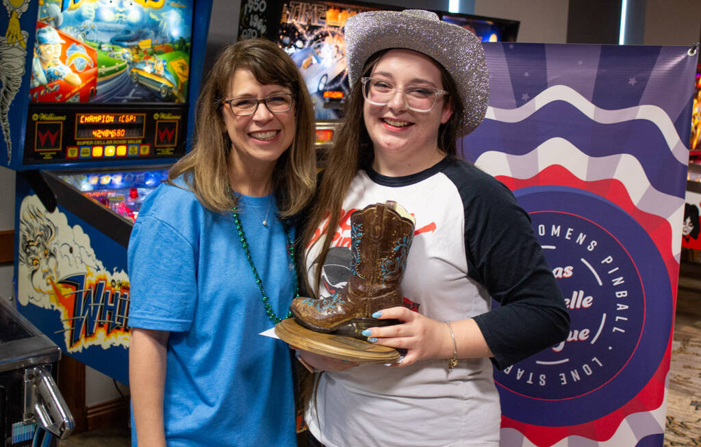 Winner of the Texas Takedown Women's Pinball Championship 2024, Danielle Peck