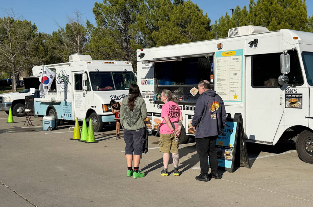 Two of the food trucks