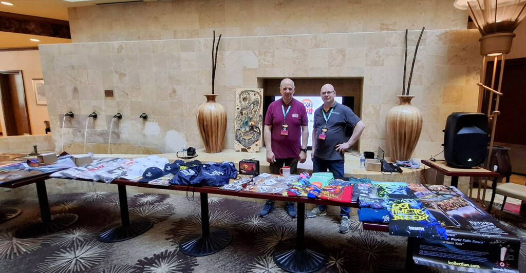 Martin and Jonathan with some of the prizes to give away