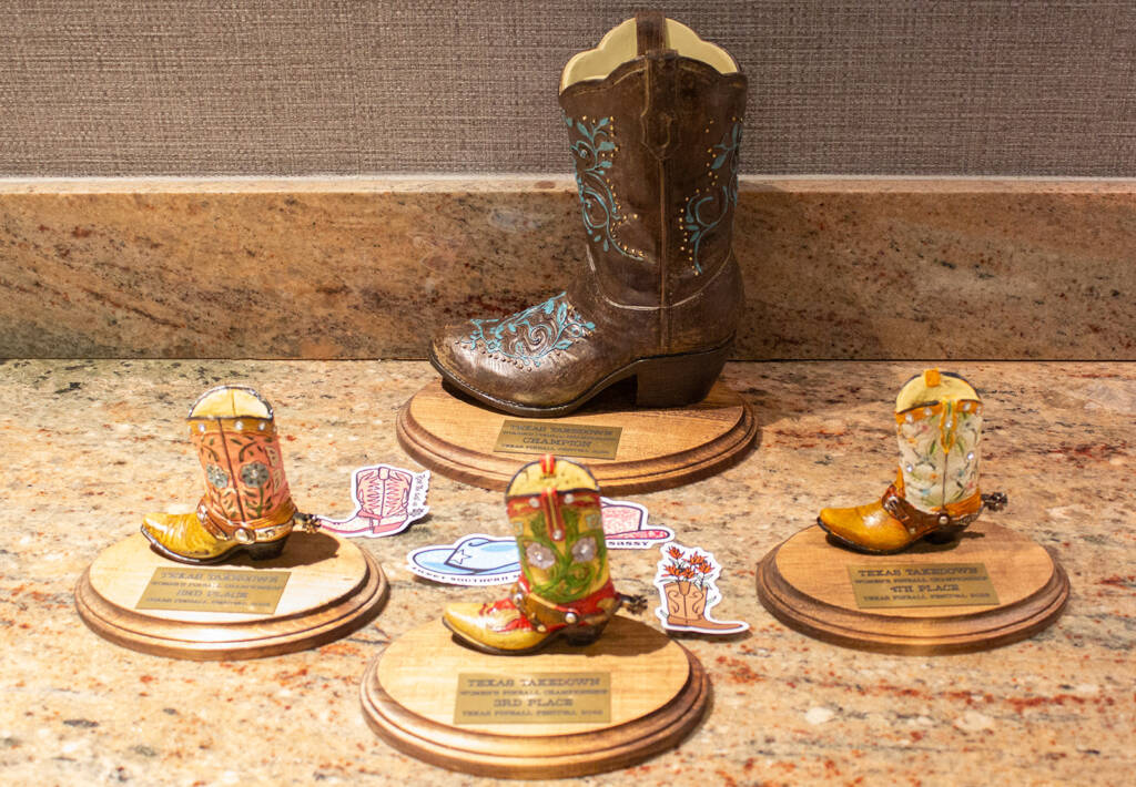 Trophies for the Texas Takedown tournament