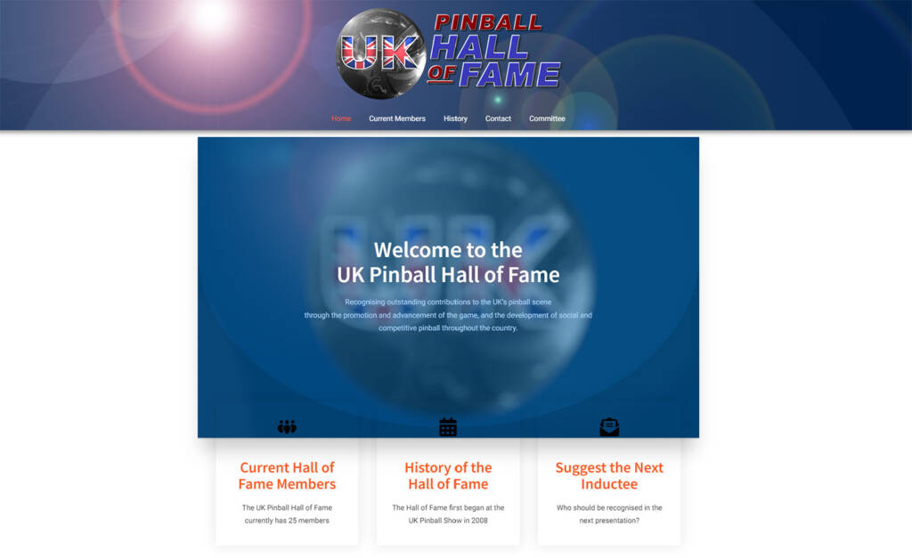 The new UK Pinball Hall of Fame website