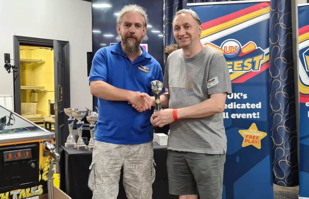 UK Pinball League South-West region, 1st place, Peter Blakemore