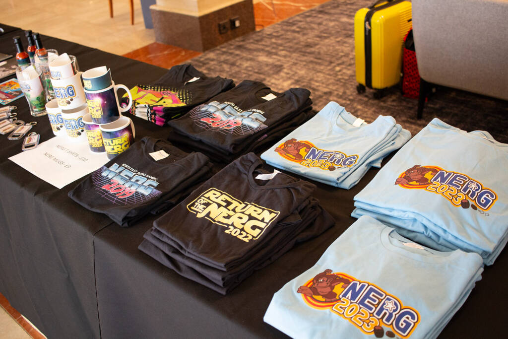 Plenty of NERG shirts were also available