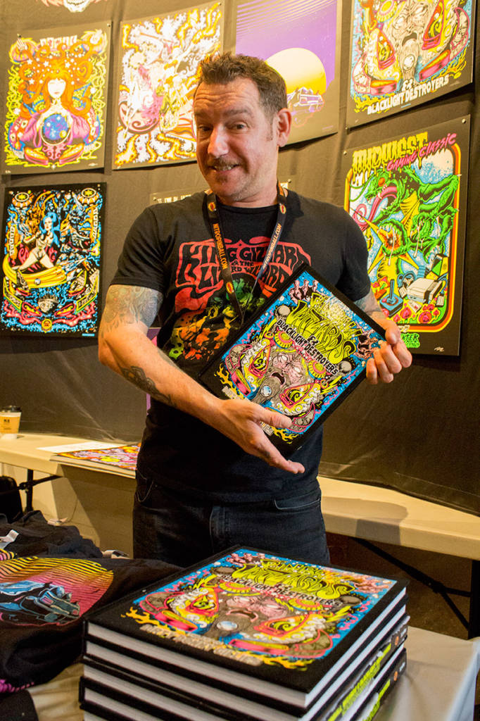Dirty Donny was at the show signing pinball items and copies of his book