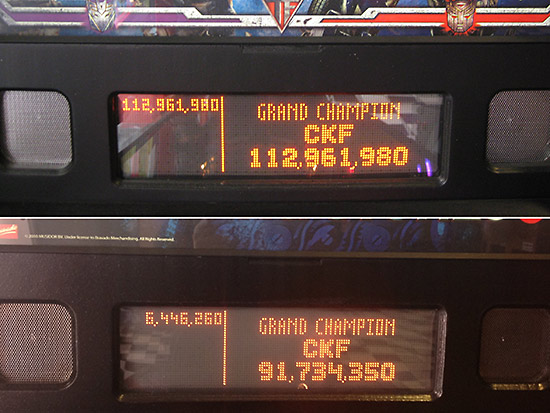 New high scores on Transformers and The Rolling Stones
