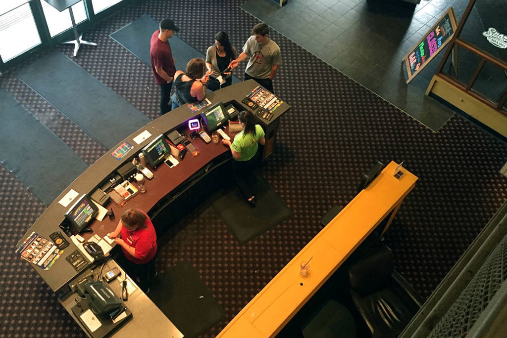 The entrance lobby at GameWorks