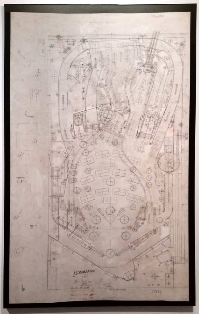 The playfield drawing for Indiana Jones
