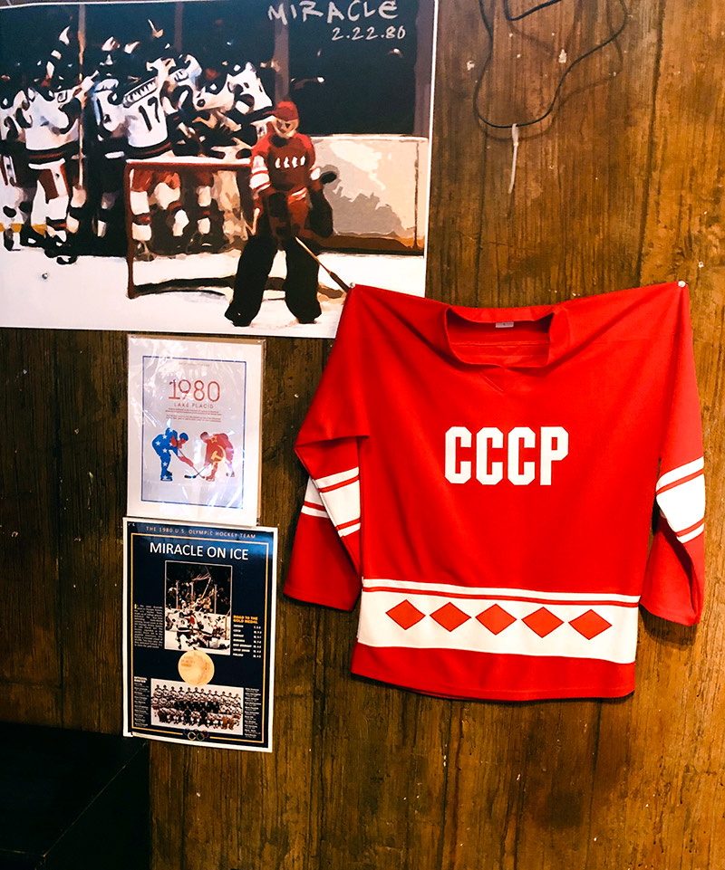 Some of the memorabilia from the 1980 game