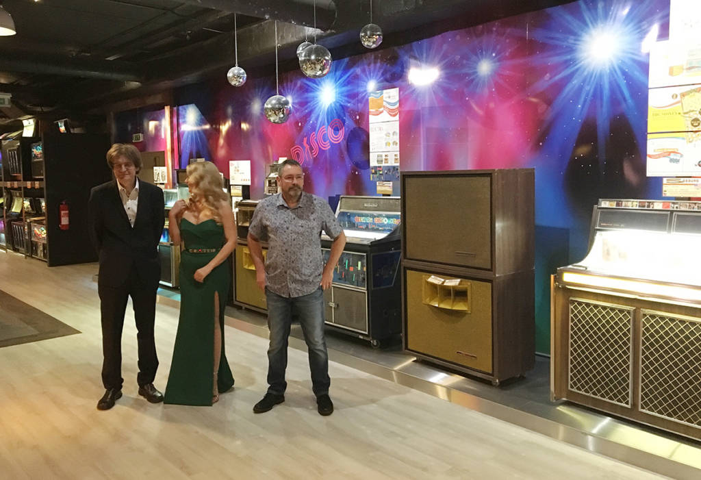 Huge jukebox speakers are introduced to help attract customers