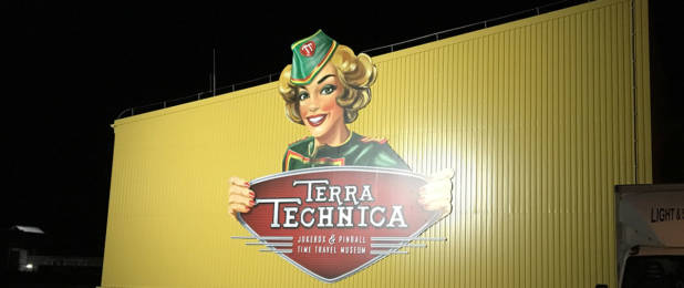 The Terra Technica building at night