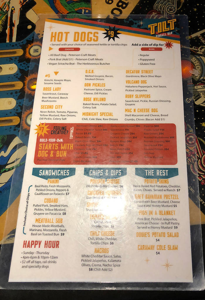 The food menu