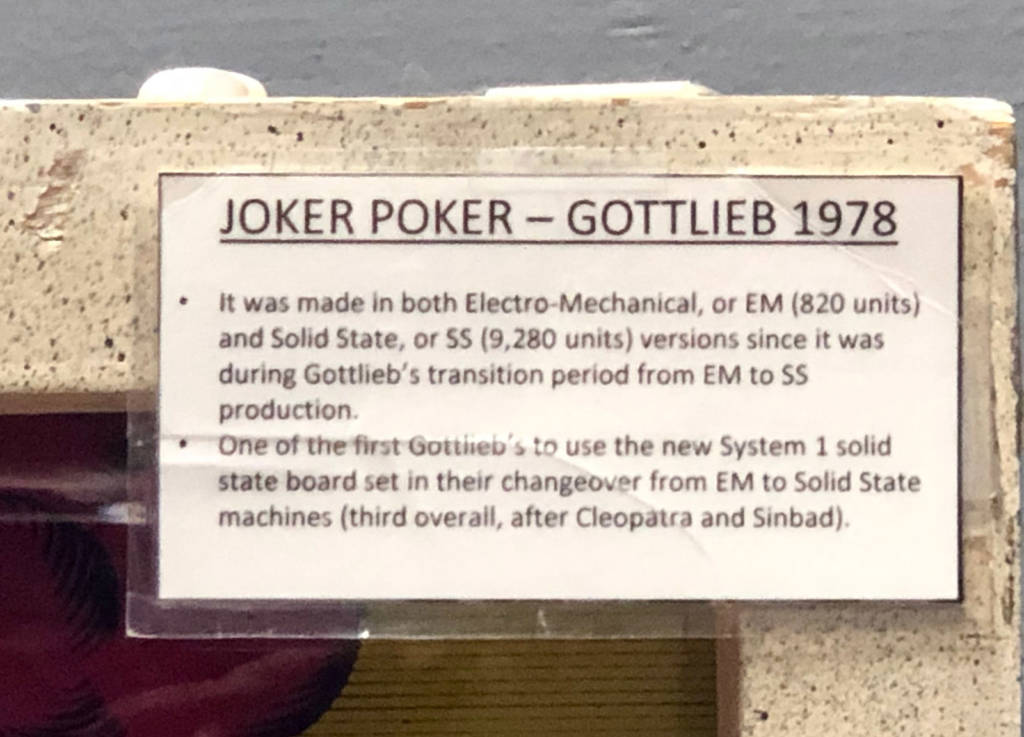 The information card for Joker Poker