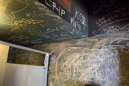 ...and the ceiling - chalk is provided 