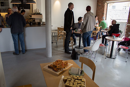 The coffee shop area