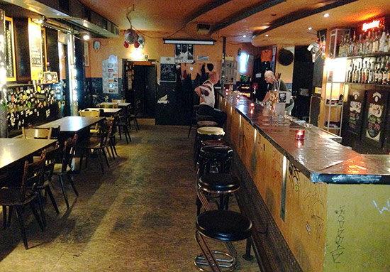 The bar at Flex