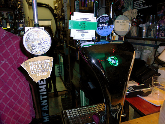 Craft beers on tap