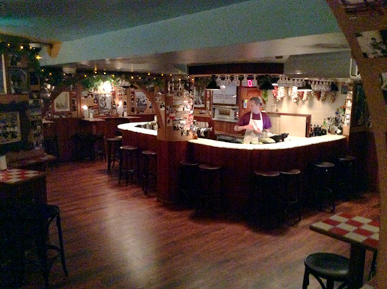Inside Frankie's Pizza