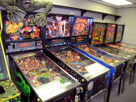 A row of some of the pins at the arcade
