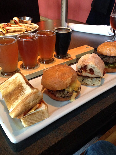 Beer flights and sliders