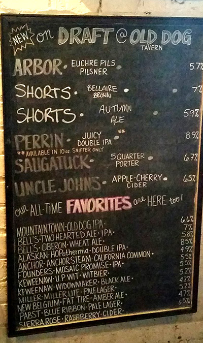 The beer list