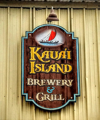 The sign at the front