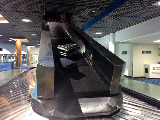 The only luggage to be unloaded