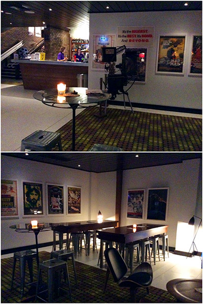 The cinema's bar area