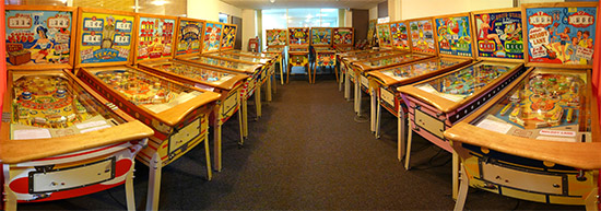 A sample of the Paris Pinball Museum's collection
