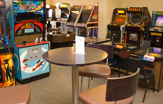 Seating for the cafe and lots more video games as well