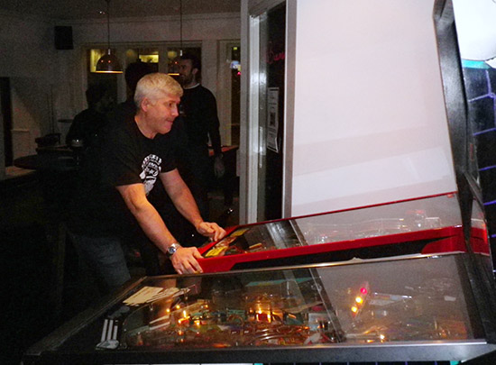 Thomas the owner having a play on his AC/DC Premium, which is available for public play (excellent!)