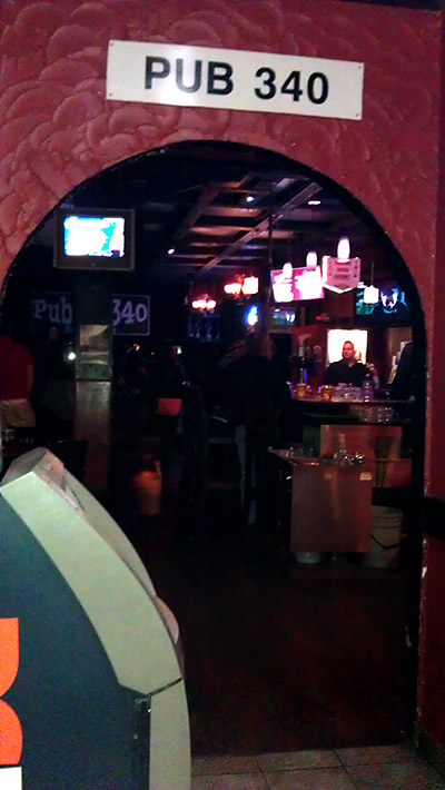Into the bar area