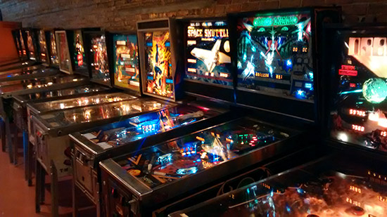 Solid state and EM machines along the left wall